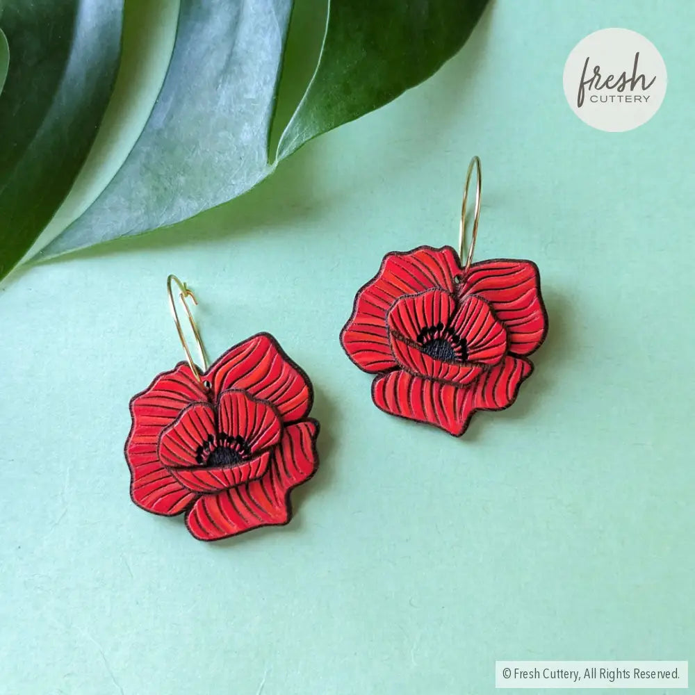 Poppy Earrings Gold Hoops Dangle And Drop