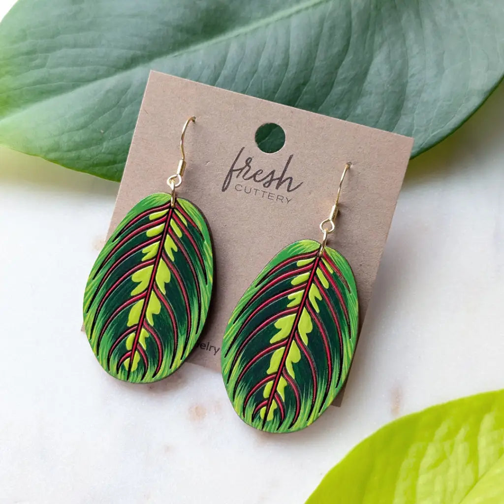 Prayer Plant Earrings Dangle and Drop Earrings