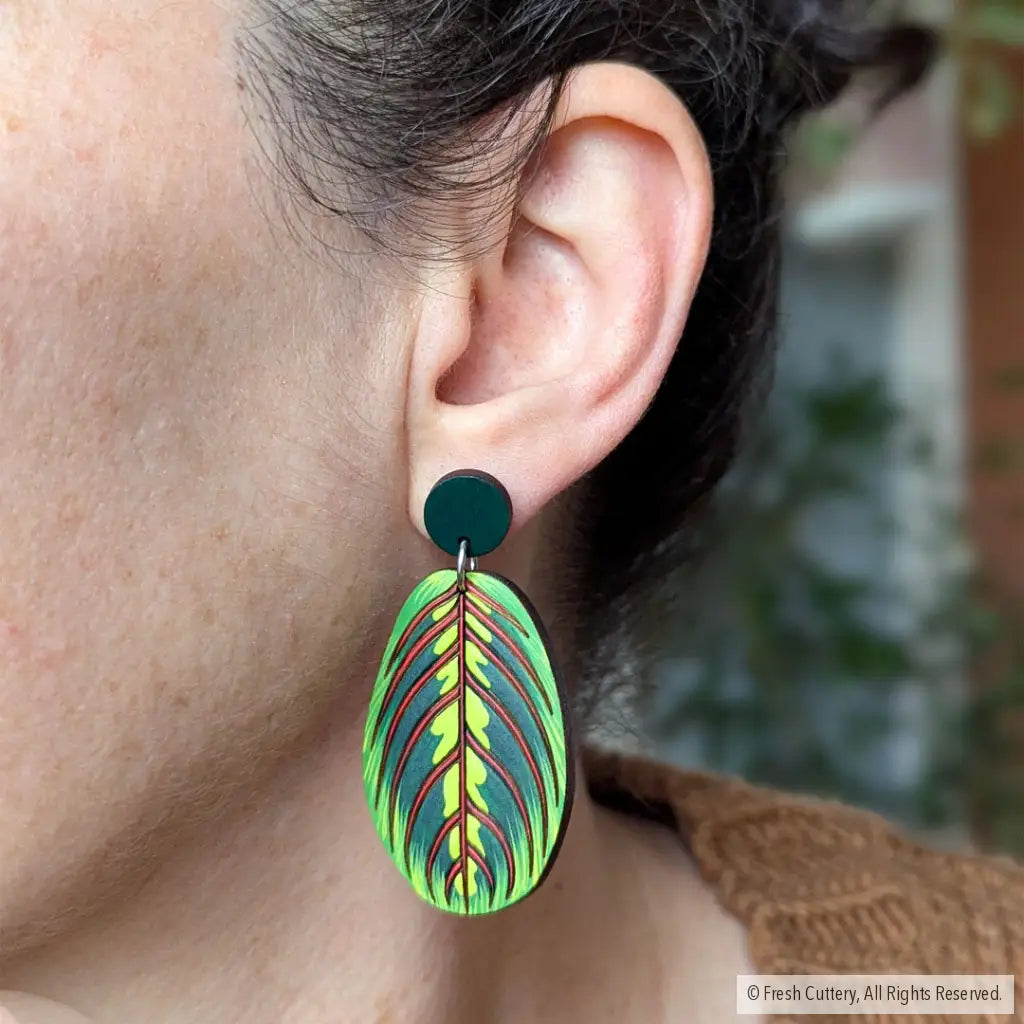 Prayer Plant Earrings Dangle and Drop Earrings