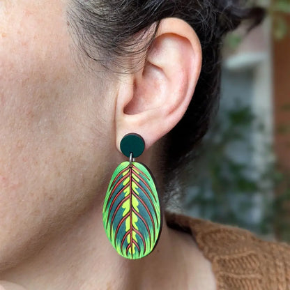 Prayer Plant Earrings Dangle and Drop Earrings