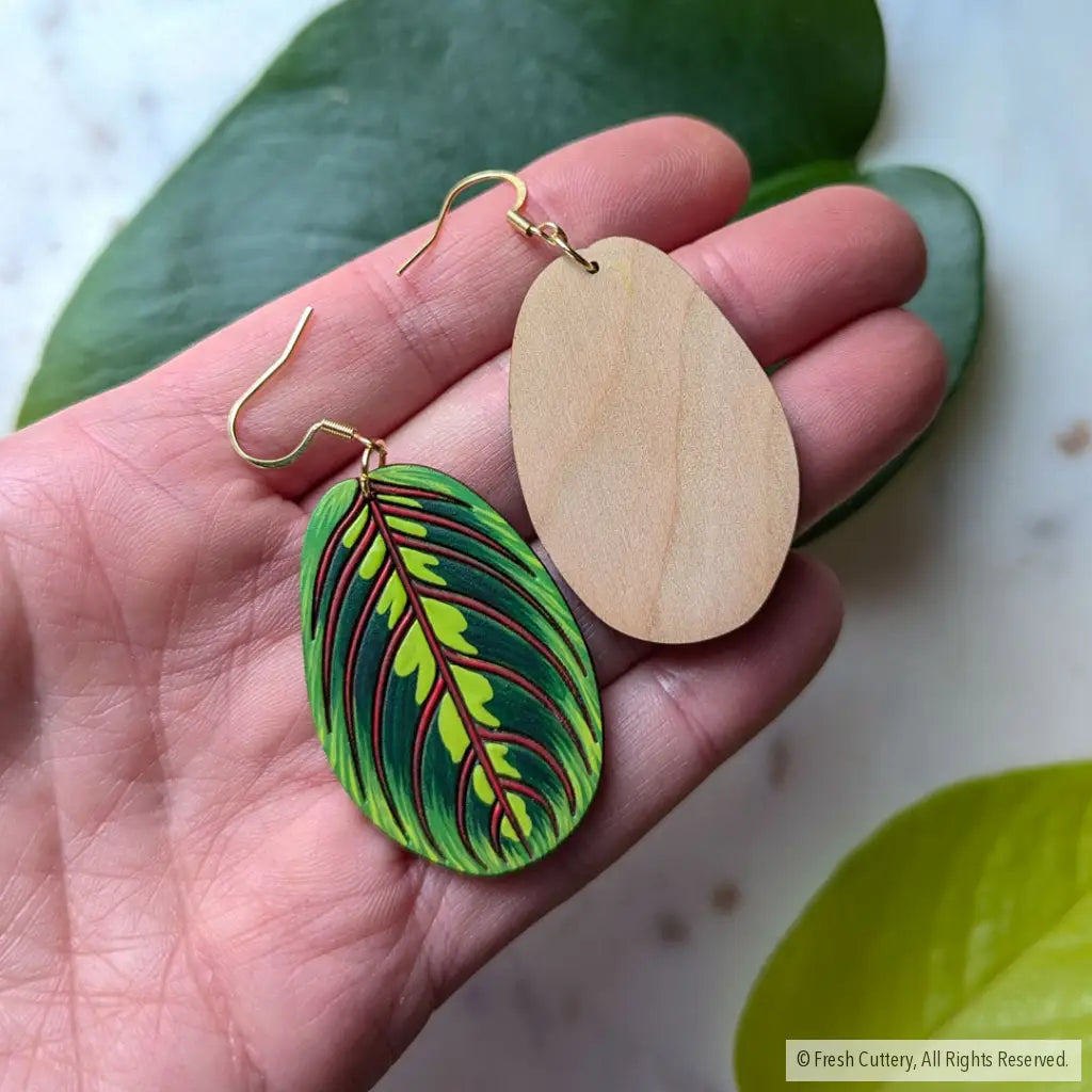 Prayer Plant Earrings Dangle and Drop Earrings