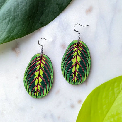 Prayer Plant Earrings Dangle and Drop Earrings