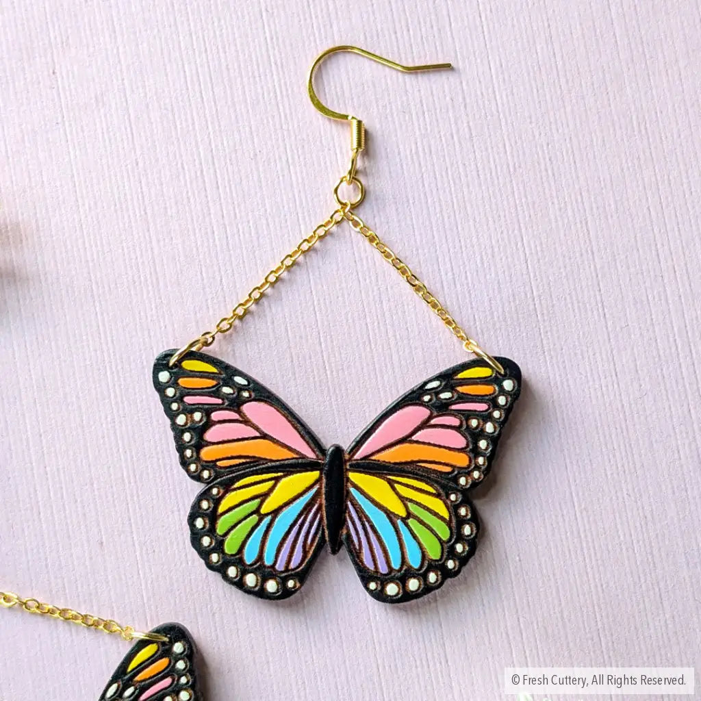 Pride Butterfly Earrings Dangle and Drop Earrings
