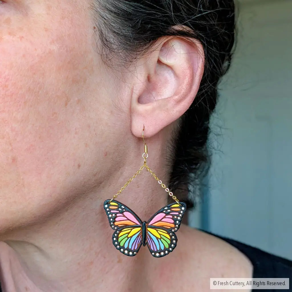Pride Butterfly Earrings Dangle and Drop Earrings
