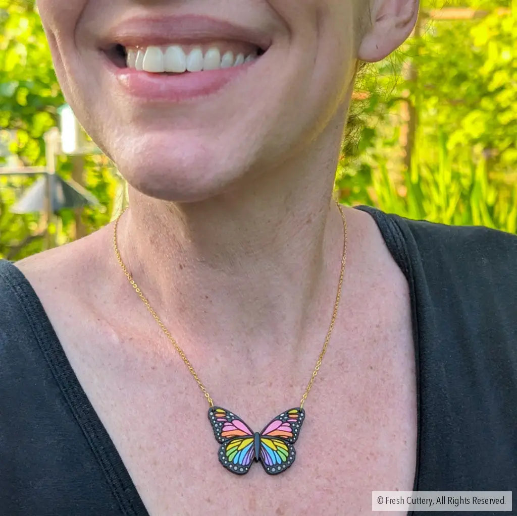 Pride Butterfly Necklace Necklaces