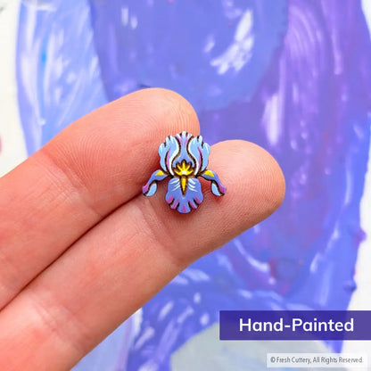 Purple Iris Studs - Studs