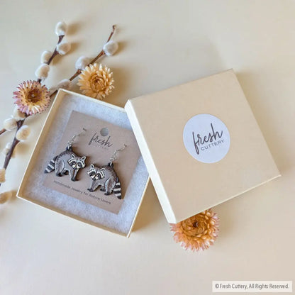 Raccoon Earrings Dangle and Drop Earrings