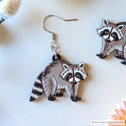Raccoon Earrings - Dangle and Drop Earrings