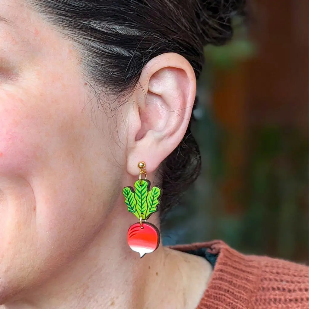 Radish Earrings Dangle And Drop