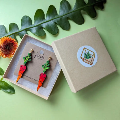 Rainbow Carrot Earrings Dangle And Drop