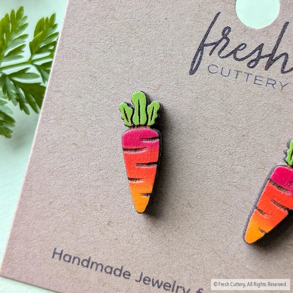 Rainbow Carrot Studs Studs