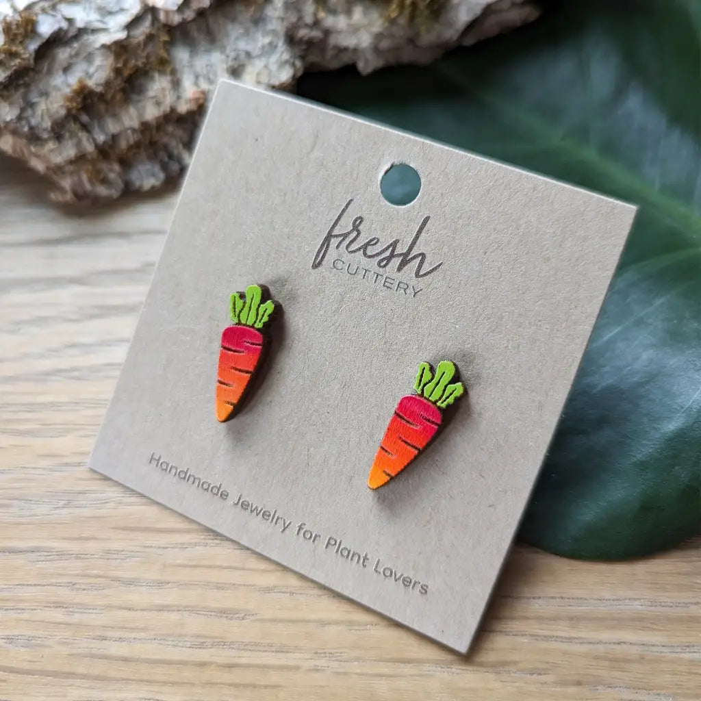 Rainbow Carrot Studs