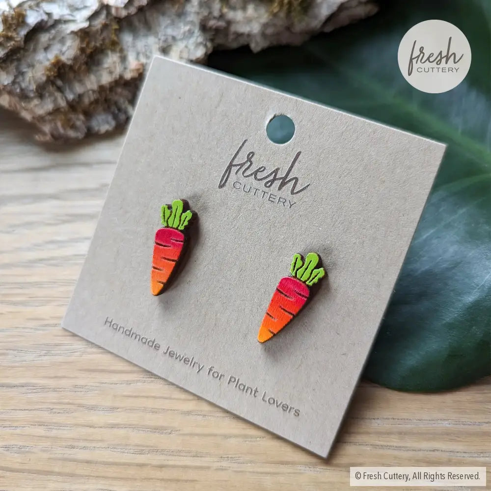 Rainbow Carrot Studs