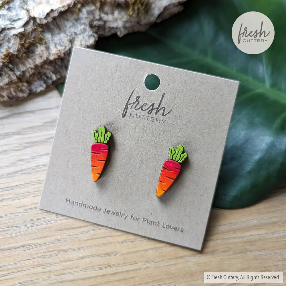 Rainbow Carrot Studs