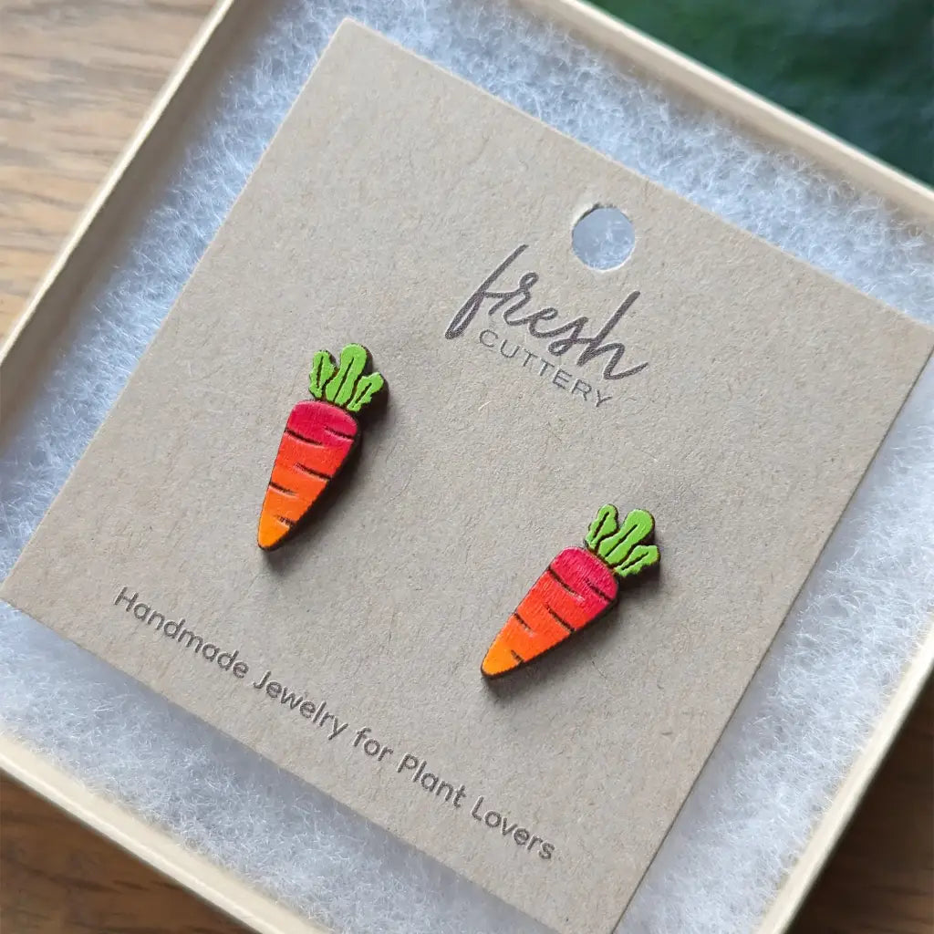 Rainbow Carrot Studs