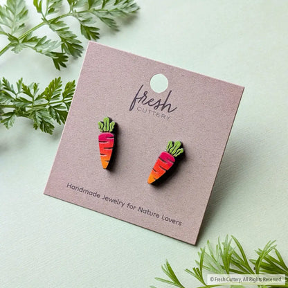 Rainbow Carrot Studs Studs