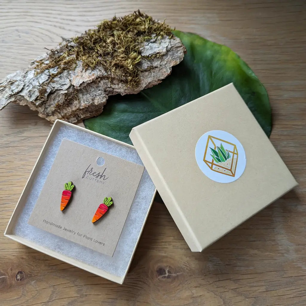 Rainbow Carrot Studs