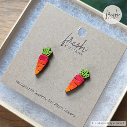 Rainbow Carrot Studs