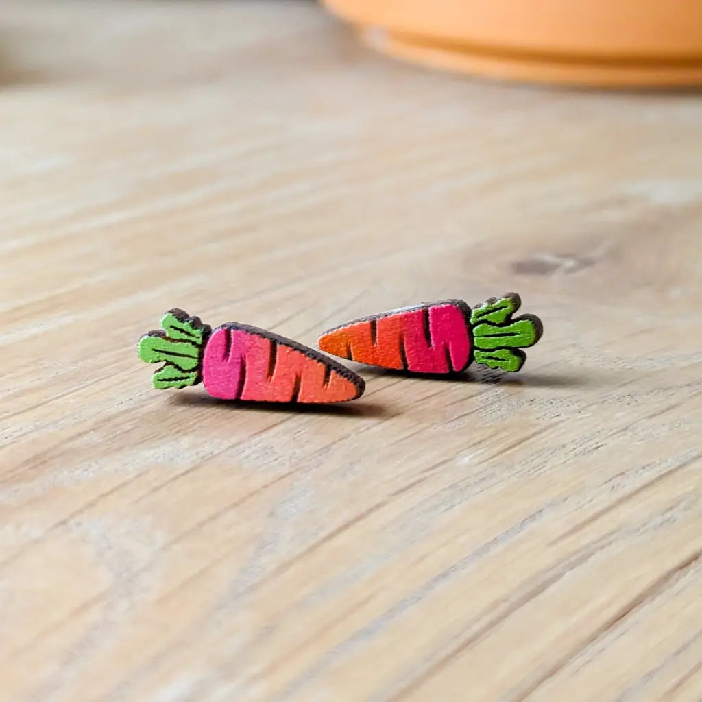 Rainbow Carrot Studs