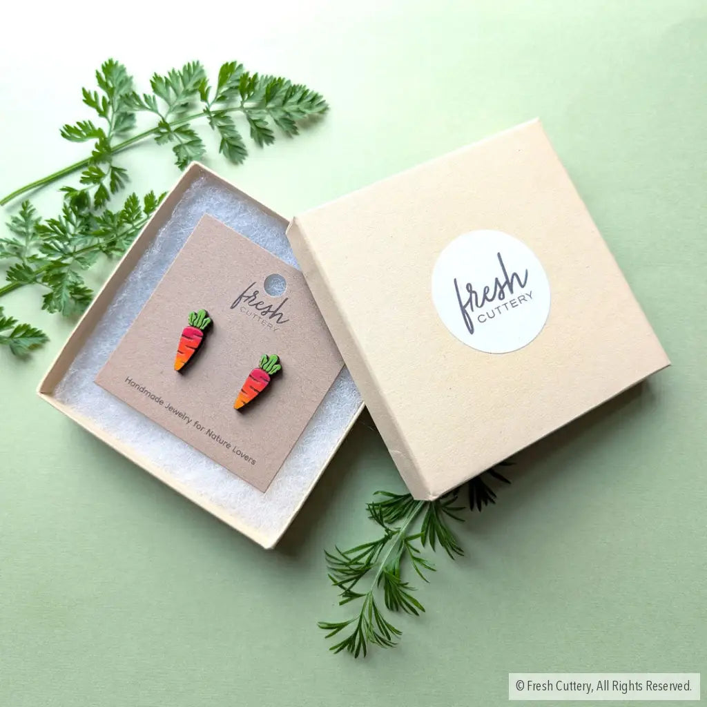 Rainbow Carrot Studs Studs