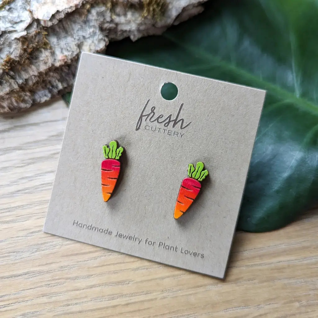 Rainbow Carrot Studs