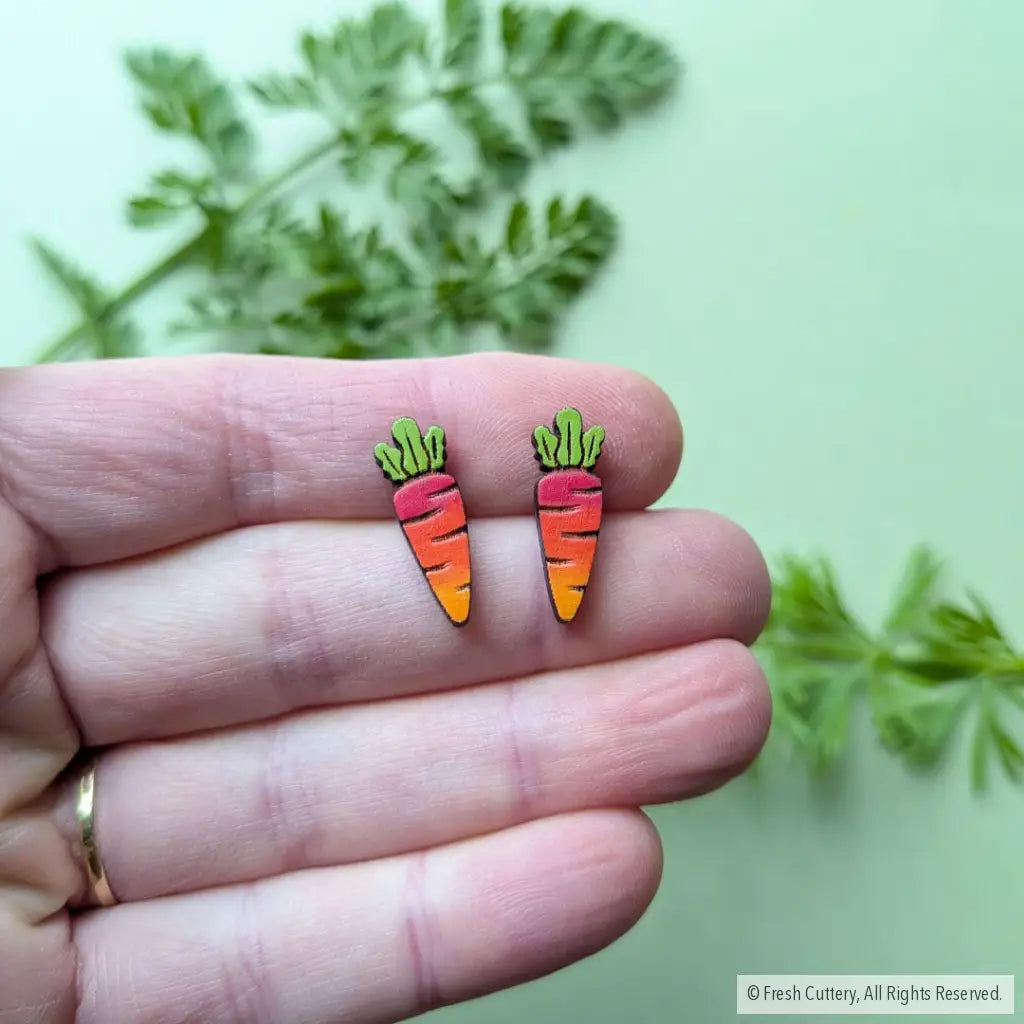 Rainbow Carrot Studs Studs