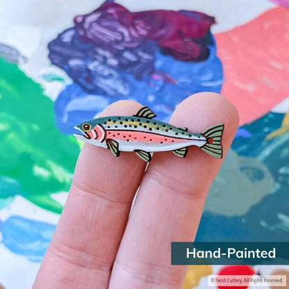 Rainbow Trout Earrings - Dangle and Drop Earrings