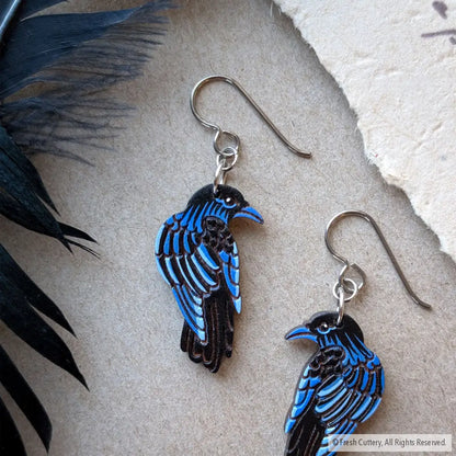 Raven Earrings - Dangle and Drop Earrings