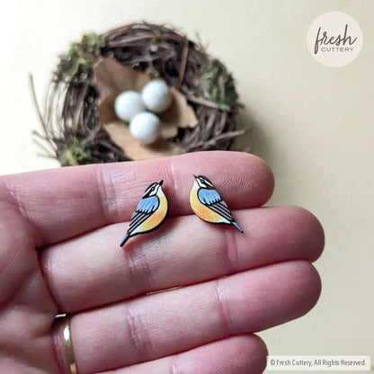 Red-Breasted Nuthatch Studs