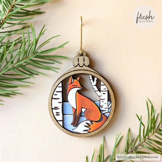 Red Fox Christmas Ornament Ornaments