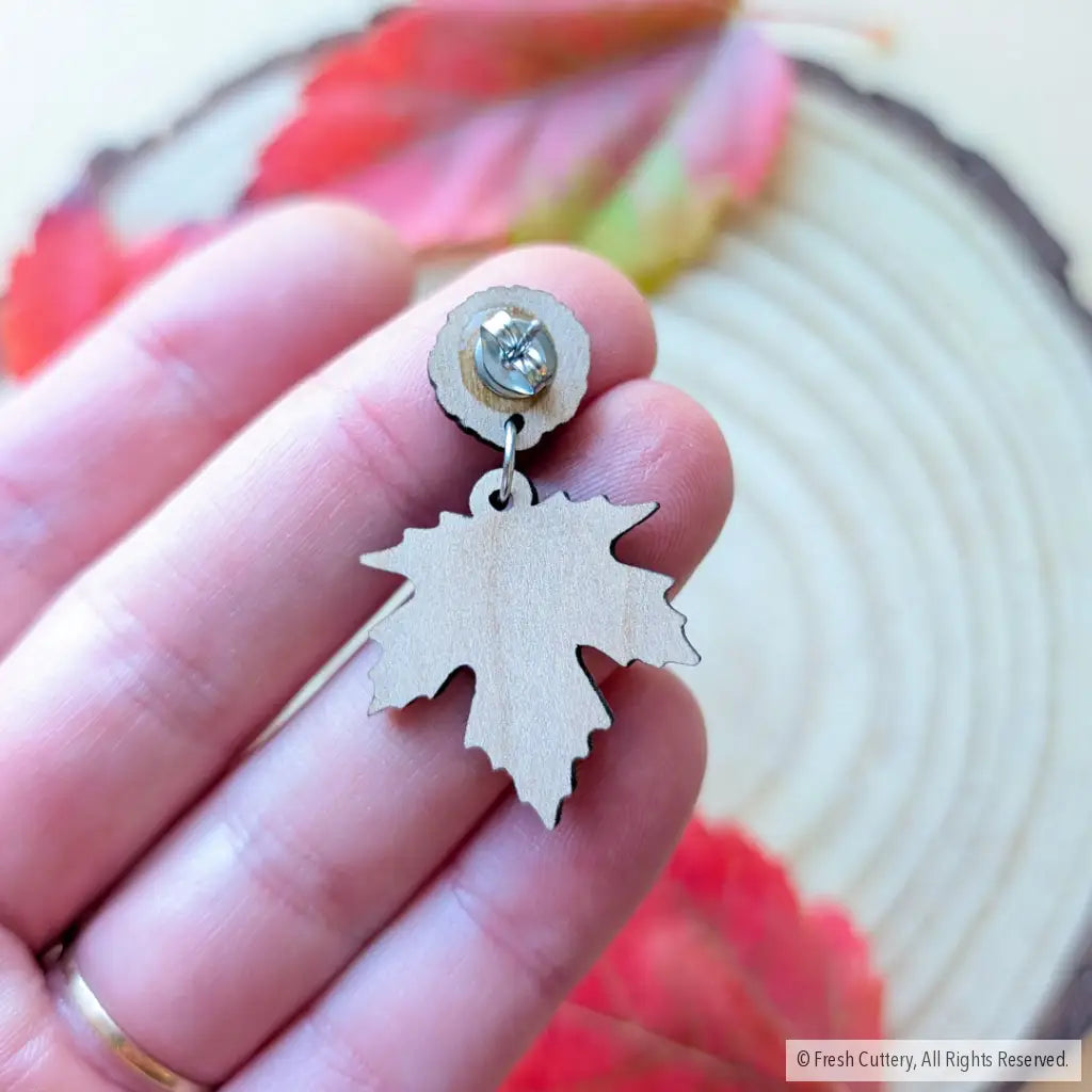 Red Maple Leaf Earrings - Dangle and Drop Earrings