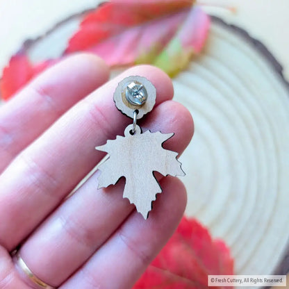 Red Maple Leaf Earrings - Dangle and Drop Earrings
