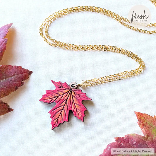 Red Maple Leaf Necklace Necklaces