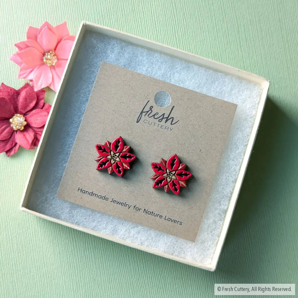 Poinsettia Studs