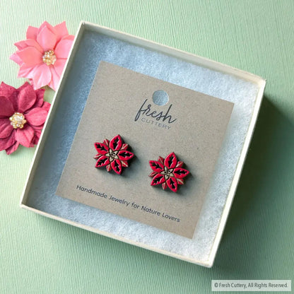 Poinsettia Studs