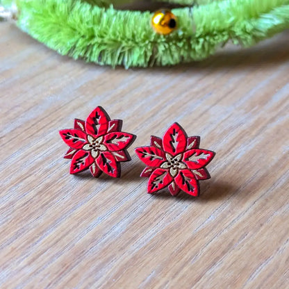Poinsettia Studs