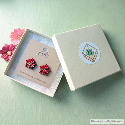 Poinsettia Studs