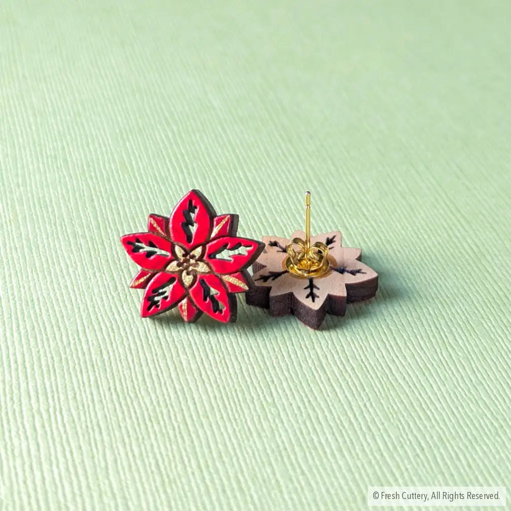 Poinsettia Studs