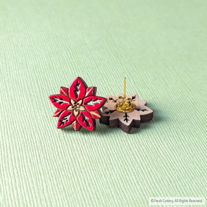 Poinsettia Studs