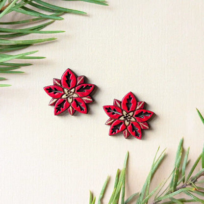Poinsettia Studs