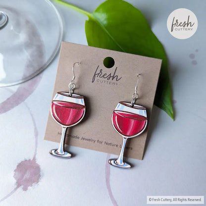 Red Wine Earrings Dangle And Drop