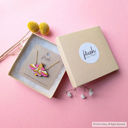 Rosy Maple Moth Necklace Necklaces