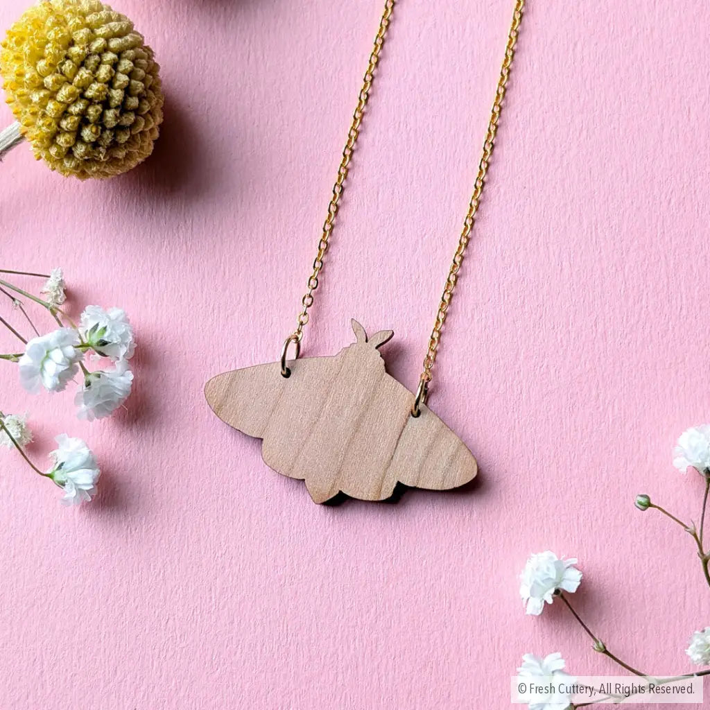 Rosy Maple Moth Necklace Necklaces