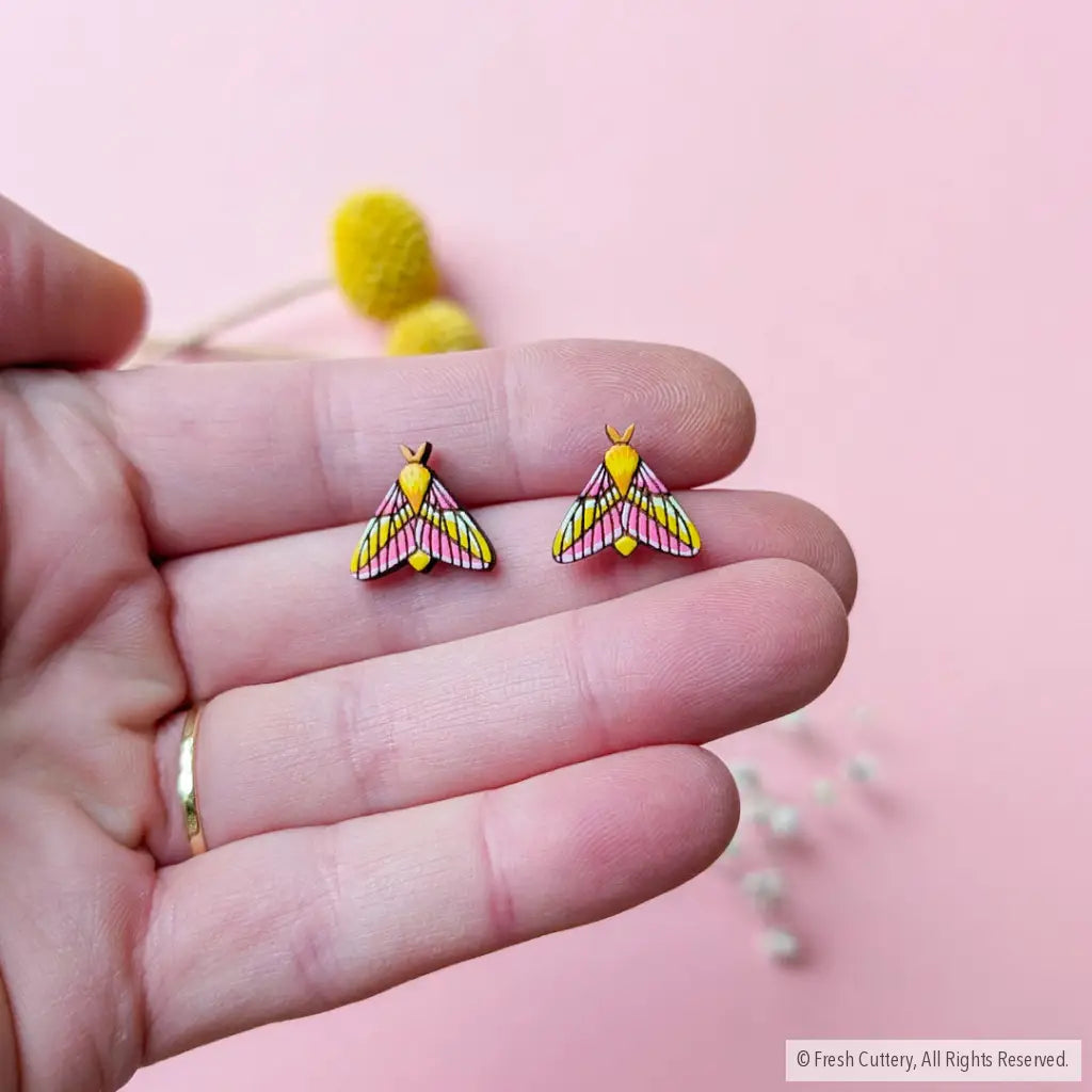 Rosy Maple Moth Studs Studs