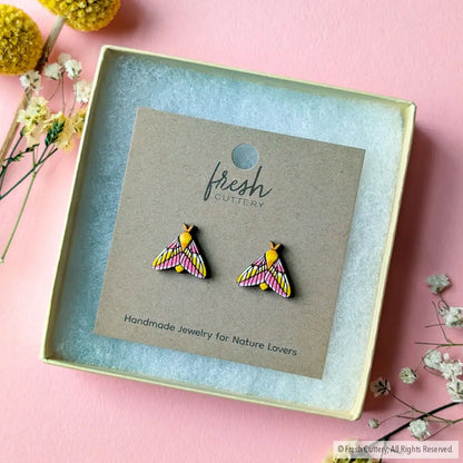 Rosy Maple Moth Studs Studs
