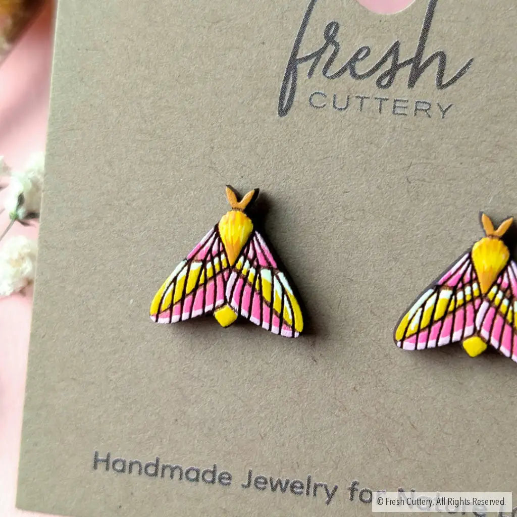 Rosy Maple Moth Studs Studs