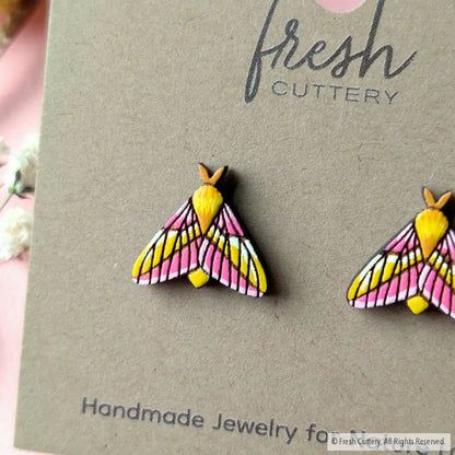 Rosy Maple Moth Studs Studs
