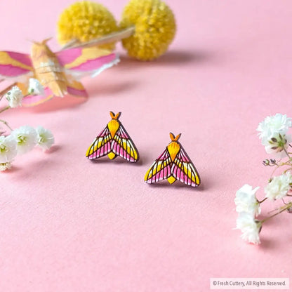 Rosy Maple Moth Studs Studs