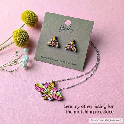 Rosy Maple Moth Studs Studs