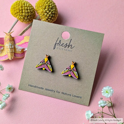 Rosy Maple Moth Studs Studs